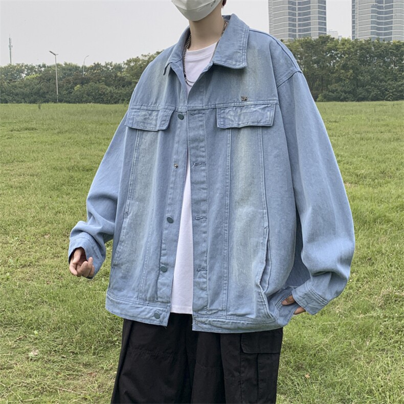 美式复古高街牛仔外套男秋季ins潮牌渐变扎染夹克JK02088-P60,男装夹克,星座308B-1