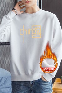 现货秋冬新款男士休闲印花潮款学生潮加绒卫衣F067加绒-P19，男装卫衣，星座1816-2（原1210–2）