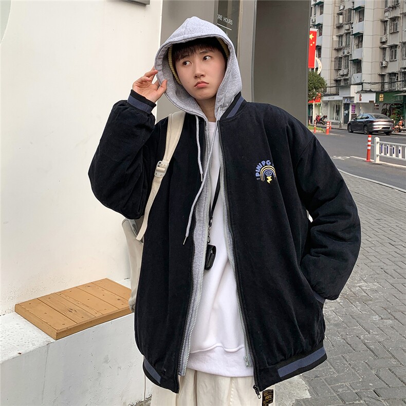 冬装新品青少年假两件设计棉衣棉服XZ203-MY83-P138,男装棉衣,星座203