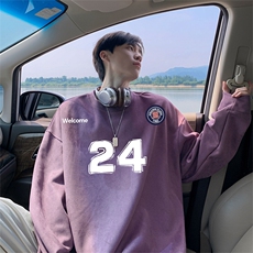 2025秋季新款卫衣wyjp-6919麂皮绒圆领特p35控69，男装卫衣，星座605(原A050)