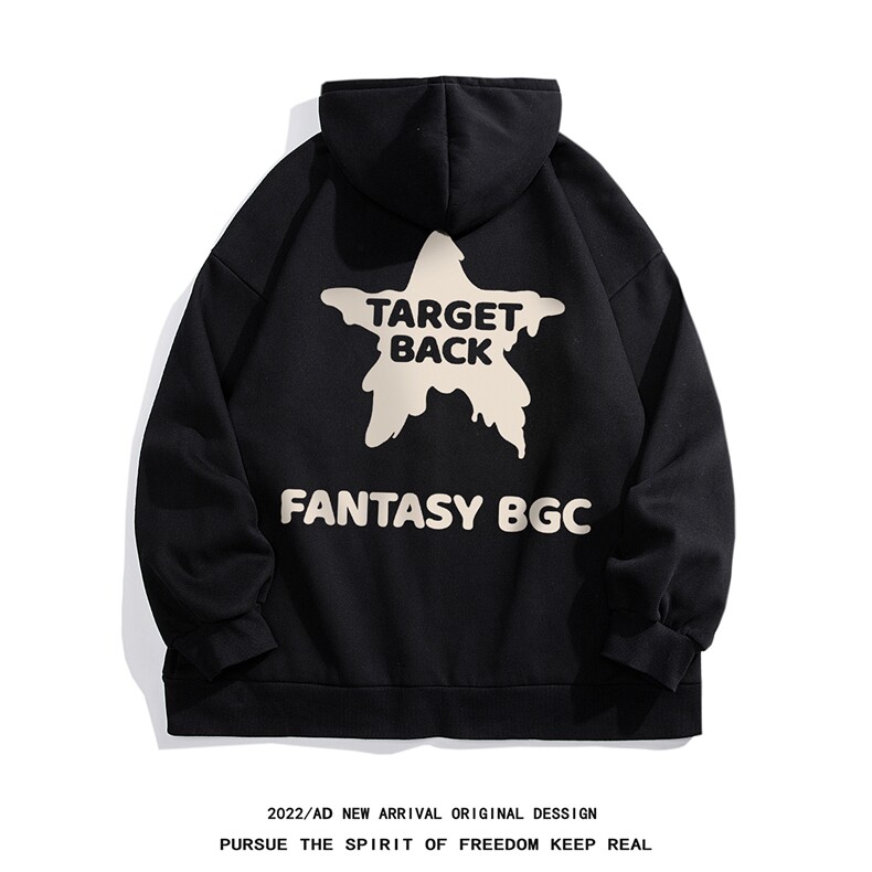 白底23新款秋季时尚百搭宽松字母印花潮流卫衣H254P65控88,男装卫衣,电商A247-1