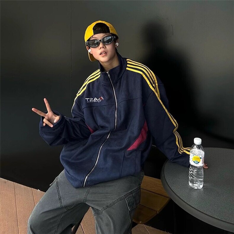 网络图现货美式复古运动班服夹克外套男RC78-P70,男装夹克,星座1005-4