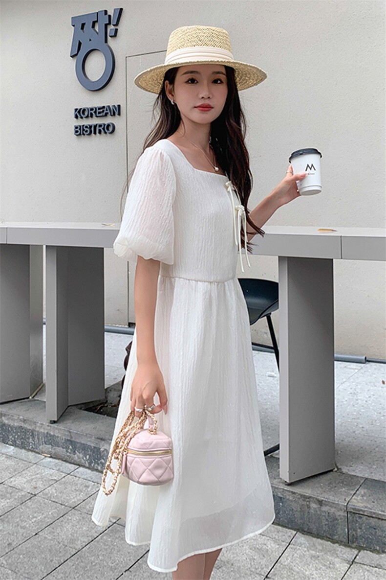 夏季新款上新~气质温柔风中长款连衣裙女,女装连衣裙,一九零