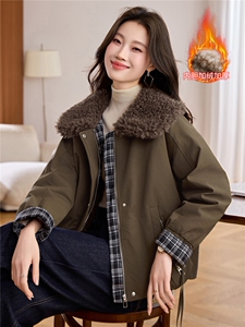 现货！现货！2025冬季新款加绒加厚棉衣棉服女图片