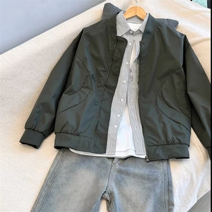 2402-P36 美式休闲痞帅棒球服夹克情侣春秋季潮牌图片