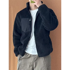 高品秋冬立领羊羔绒外套摇粒绒夹克加厚保暖舒适男女款A1181-P80，男装夹克，星座1505