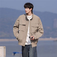 1立领多口袋工装大码M-5XL夹克男：聚酯纤维JK77987P85控138，男装夹克，星座226-2