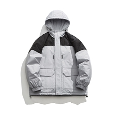 新款港风棉服大口袋宽松时尚港风青少年棉袄外套MY9305-1P-95，男装棉衣，电商A128