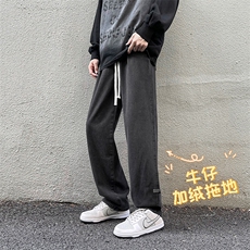 美式复古牛仔裤宽松休闲加绒加厚秋季K826-特批37加绒特批47，男装休闲裤，星座718-1