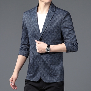 2023春秋季新款男士时尚西服上衣中年商务休闲外套ZL62202-P125图片