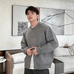 高质量北极绒毛衣秋季老钱风高级感情侣卫衣慵懒风针织打底衫图片