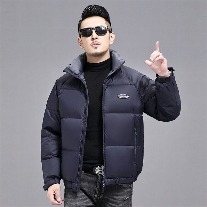 立领羽绒服2023冬季新款加厚保暖上衣中青年商务休闲男装外套,男装羽绒服,电商B212（原钱塘6029）
