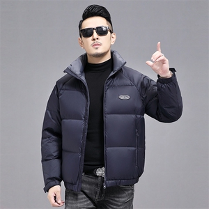 立领羽绒服2023冬季新款加厚保暖上衣中青年商务休闲男装外套