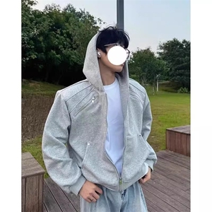 1506/QF360/P72设计感小众立体解构廊形外套男高级休闲开衫卫衣图片