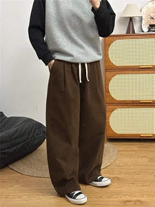 重磅宽松纯棉弯刀阔腿裤 1302-7607-P65控108图片