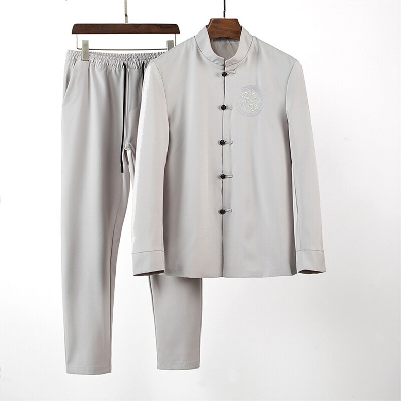 2025风春夏棉麻汉服唐装套装SJ1512-306-P80,男装休闲套装,星座1512