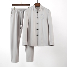 2025风春夏棉麻汉服唐装套装SJ1512-306-P80，男装休闲套装，星座1512