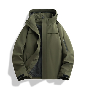 新款男女高品质户外登山服青少年学生冲锋衣夹克外套HS6606图片