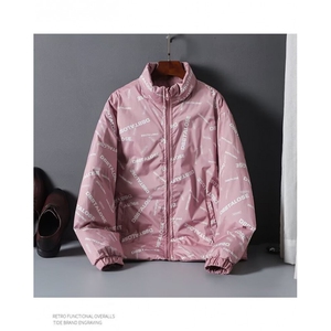 双面穿男女情侣装春秋季新款立领休闲棉服潮牌上衣J2216/P65图片