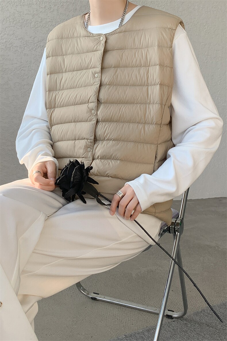 8XL-M轻薄羽绒服马甲男背心内胆90白鸭绒马夹外套YRFC07P98控138,男装背心/马甲,电商D206-1