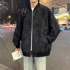 2025春季新款皮衣夹克男青少年学生潮流麂皮外套6823图片