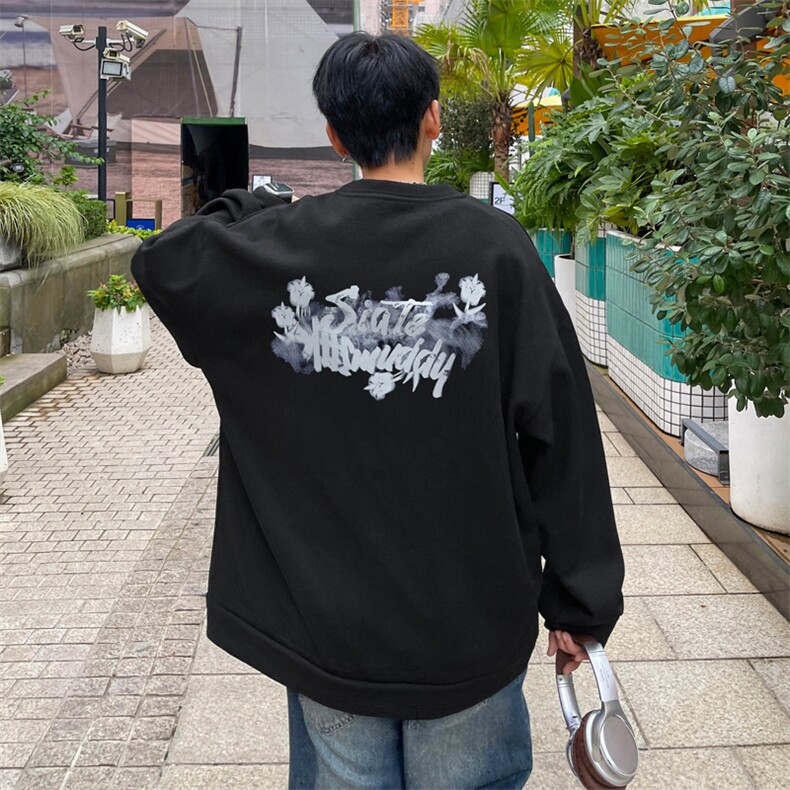 华夫格！华夫格上衣男圆领华夫格卫衣男大码长袖t恤男HY228-特P23图片