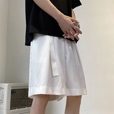 夏季薄款休闲西装短裤男韩版潮流宽松直筒五分裤纯色百搭裤子，男装休闲裤，星座716-2