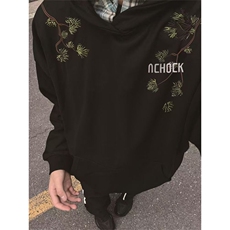 5413-P48美式复古刺绣百搭重工设计感连帽卫衣外套，女装卫衣/绒衫，星座617A-2