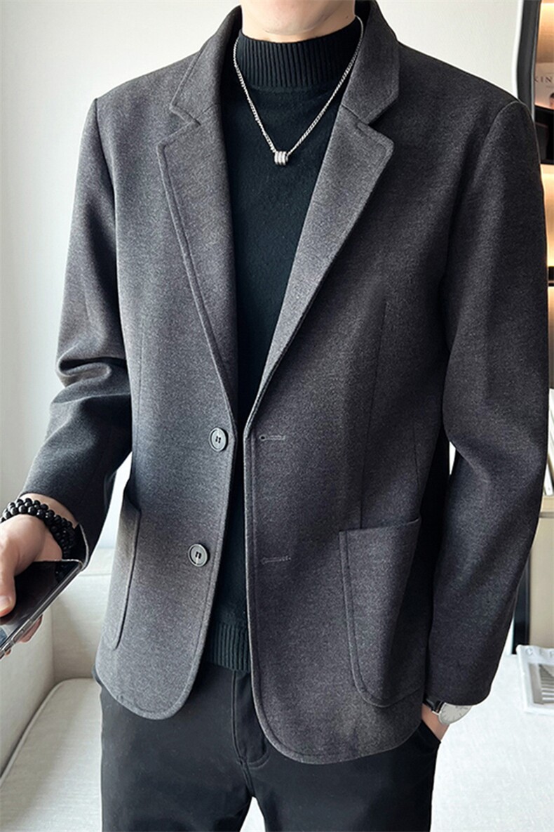 店主风~2025秋冬新款休闲呢子西装外套F850/P125,男装西服套装,电商B331