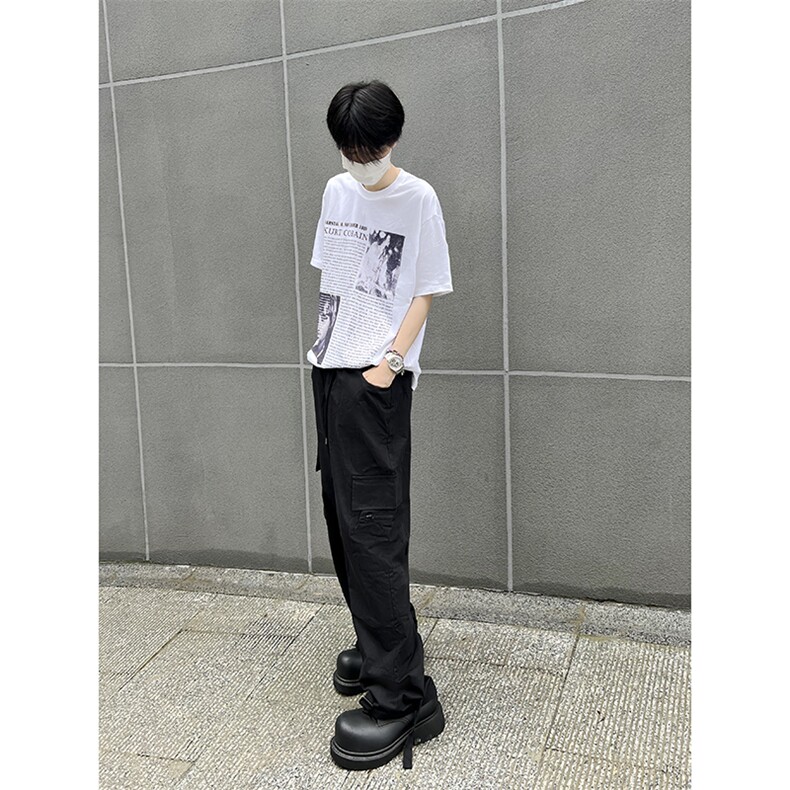 B221美式ins街头hiphop宽松休闲多口袋工装裤子LK23120-P65控88,男装休闲裤,电商B221