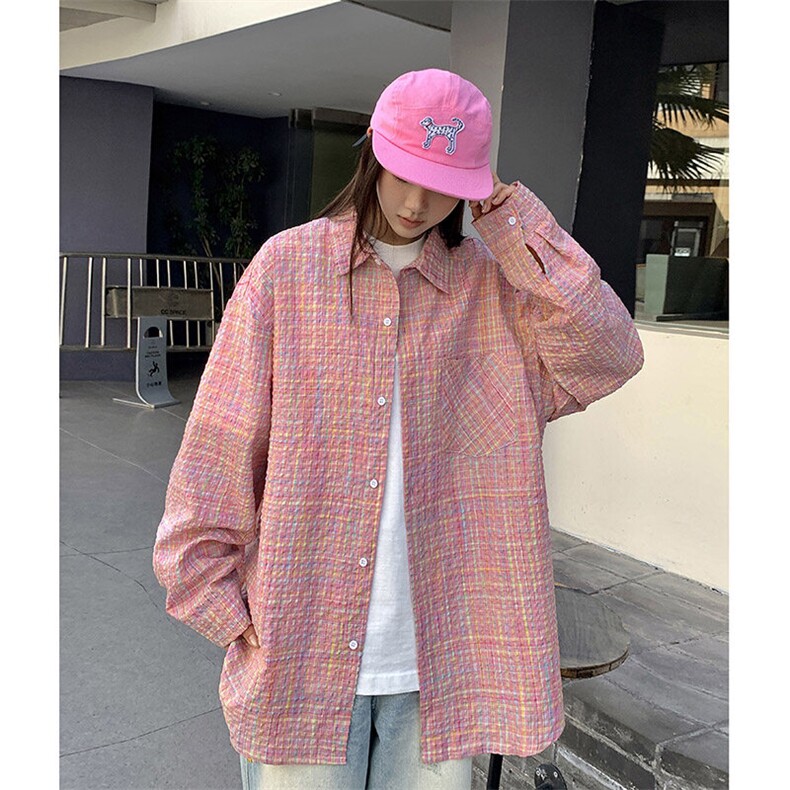 港风纯棉衬衫高级感设计耐磨格子衬衫休闲百搭MD-H559-特批45控79,男装衬衫,星座717