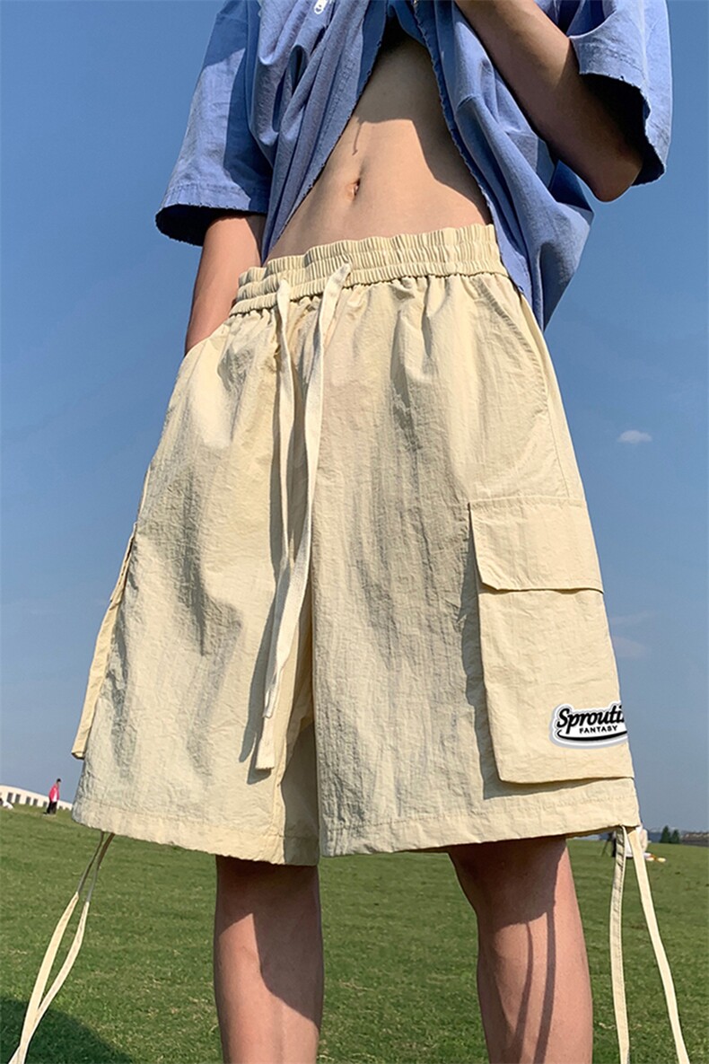 港风23新款夏季时尚百搭宽松工装大口袋短裤五分裤A6261P40控58,男装牛仔裤,电商A268A