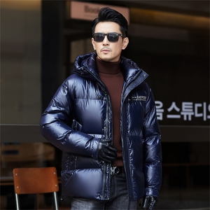 ZMS-M28756新款冬季男士白鸭绒羽绒服连帽保暖外套修身大衣图片