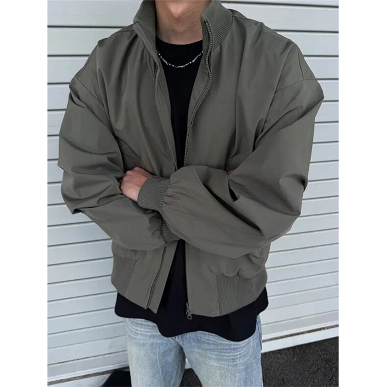 短款飞行员夹克男秋季三防立领冲锋衣外套高街棒球服J744,男装夹克,星座1116A（原606A-3）