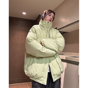 中性冬季跑量款宽松加厚纯色棉衣潮休闲保暖外套XZ811A-MF988-P90图片