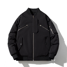 现货2色秋冬带帽可拆卸飞行服外套棉服夹克，男装棉衣，电商A105