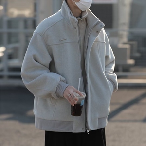 三彩尼假两件秋冬季美式复古麂皮绒外套男女宽松休闲百搭 MW9296图片
