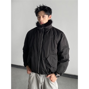 网图座山雕棉袄冬季皮草派克服棉衣防水牛津外套A025-FY1315-P98