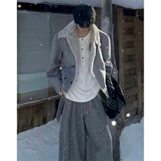 秋冬季羊毛混纺双排扣加厚毛呢男女款外套夹克上衣服M5040，男装夹克，星座1116A（原606A-3）