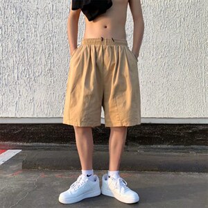 夏季五分裤男宽松直筒短裤港风ins潮牌休闲工装阔腿中裤DK903-P28图片