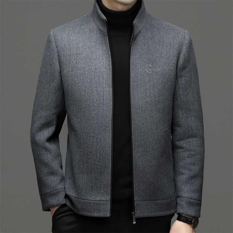 中青年男士冬季新款时尚休闲简约双面尼外套XL-AL--W2306-P220,女装短外套,钱塘6003（原4033）