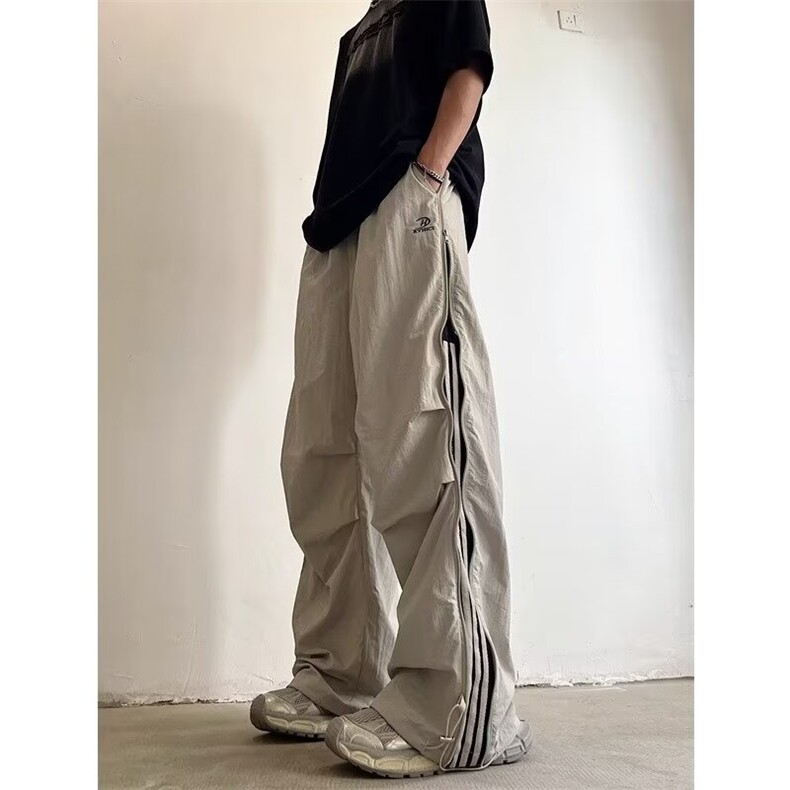 三条杠速干裤子男青年高街痞帅百搭宽松直筒休闲裤网图GX113-P48,商品下架区,星座302B-3