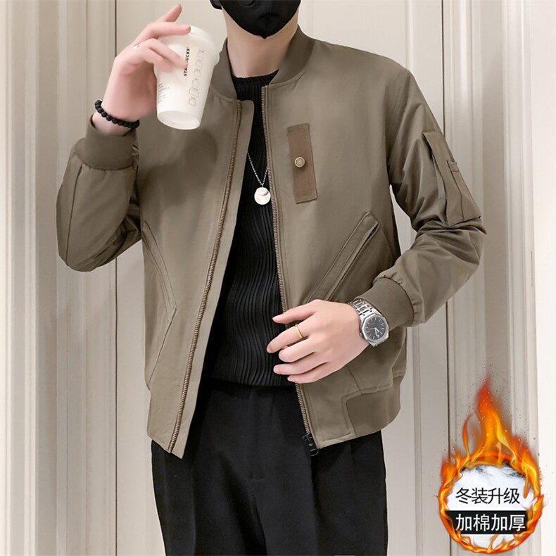 2025冬季加棉加厚高品质工装潮流休闲夹克外套男JK092加棉-P113,男装夹克,电商A413