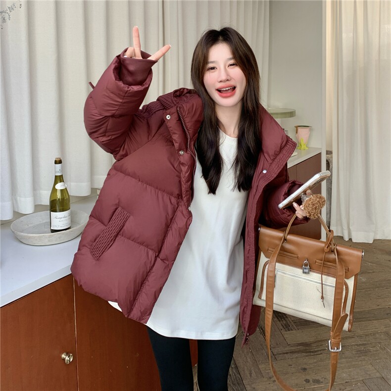 2026冬季90白鸭绒羽绒服短款连帽RF2C290-6896#-P395-K585,女装羽绒服,2C290