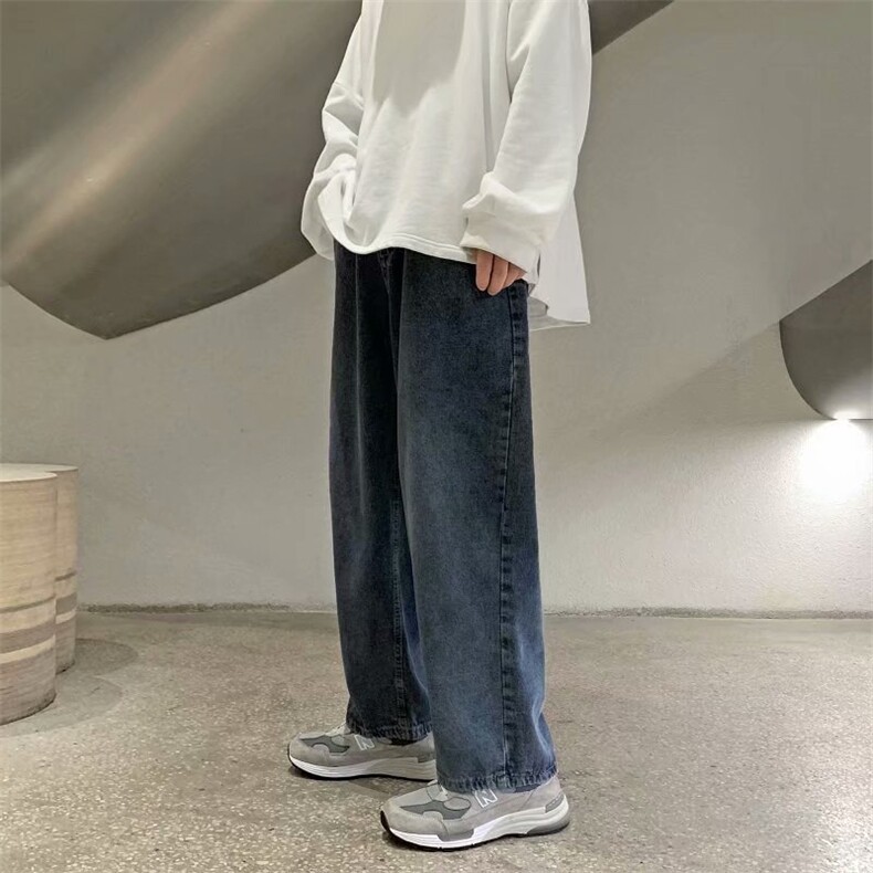 坠感阔腿拖地牛仔裤男潮牌春夏季ins宽松直筒学生老爹长裤N74-P40,男装牛仔裤,星座1008-1