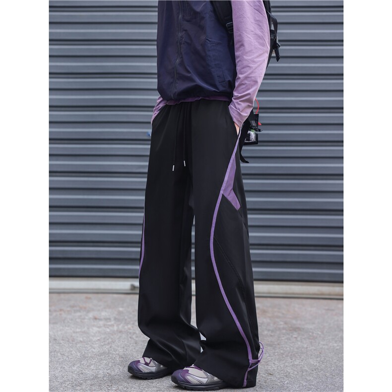 抖音品质解构拼接机能撞色户外休闲冲锋裤B315-K26039-特p40控78图片