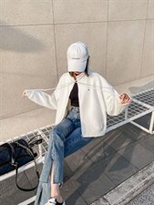 时装复合彩色开衫卫衣外套，女装卫衣/绒衫，百变诱惑(6F)