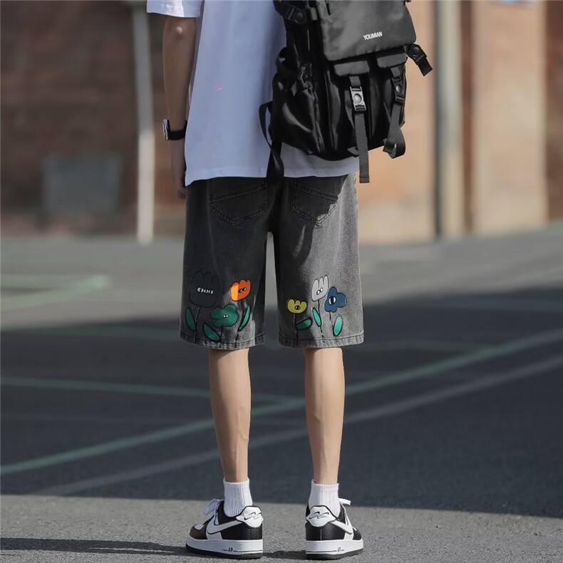 美式牛仔裤男春秋新款休闲直筒裤XK8032P36图片