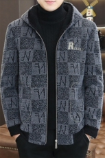 新款冬季修身潮流连帽加棉加厚毛呢大衣外套男D71P155控238，男装毛呢大衣，电商B226-2（原B217-2）
