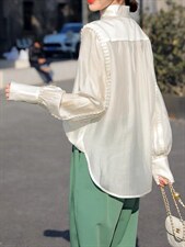 2022秋季新款韩版时尚高级感百搭设计衬衫，女装衬衫，L·H·X